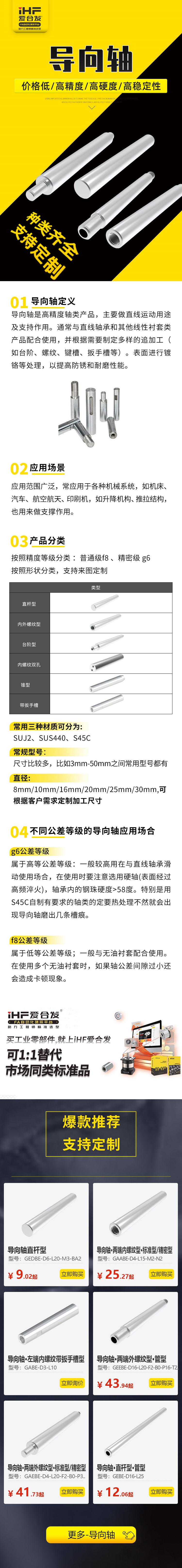 帶你了解不同公差等級的導(dǎo)向軸應(yīng)用場合！